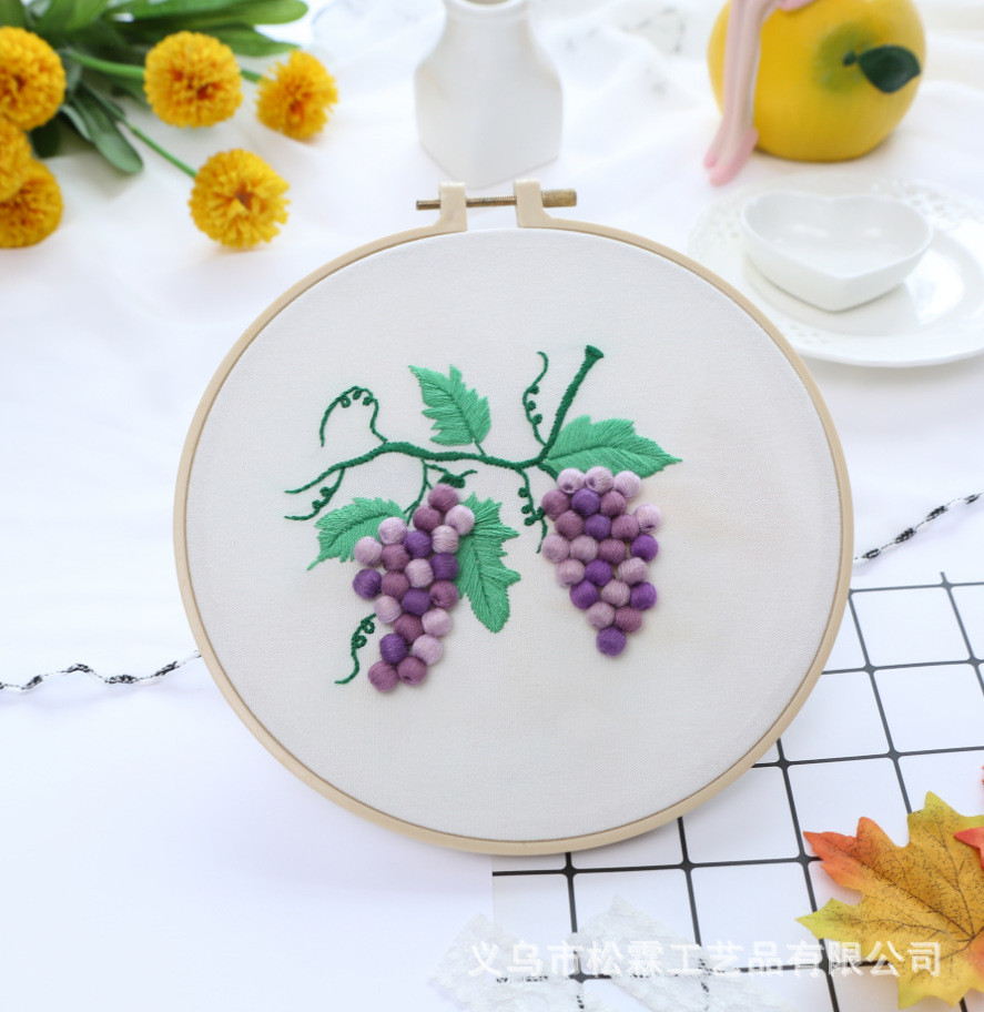 Directo de fábrica original hecho a mano DIY tela Europea bordado flor y hierba material paquete kit de costura bordado Europeo