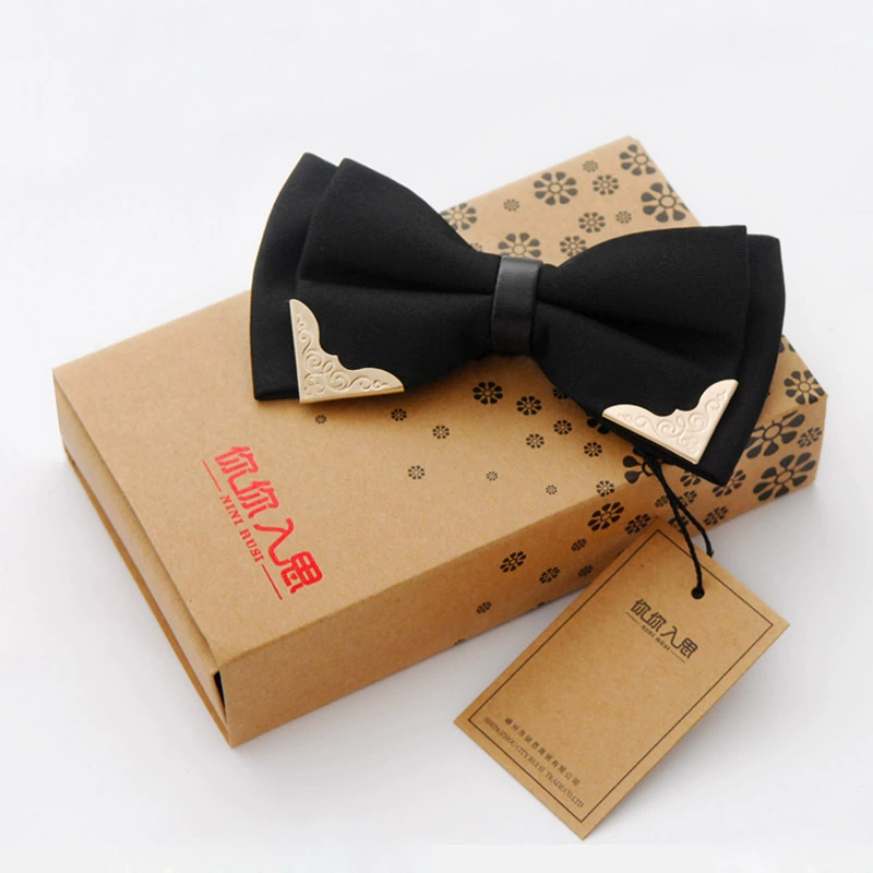 Metal tributarous tie men's Korean version of the formal dress party collar polyester silk leisure collar flower wholesale