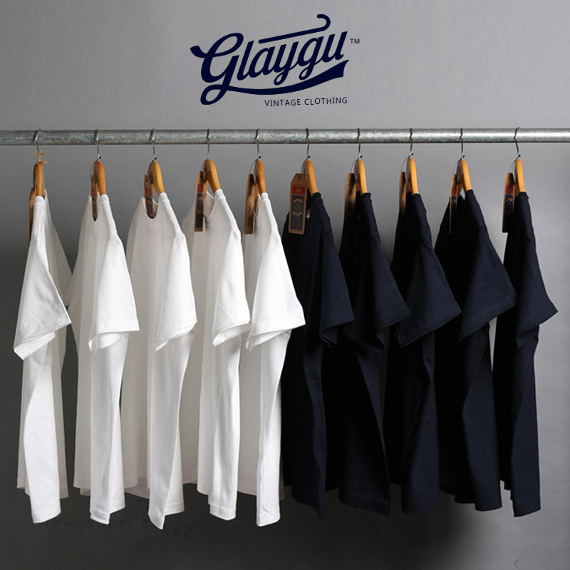 210g Japanese cotton heavy solid color seamless round neck bottoming shirt white short sleeve T-shirt men's and women's basic T 210g Japanese cotton heavy solid color seamless round neck bottoming shirt white short sleeve T-shirt men's and women's basic T