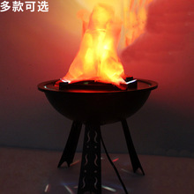 万圣节气氛LED火焰灯火盆婚庆开业酒吧密室装饰吊灯摆件台灯批发