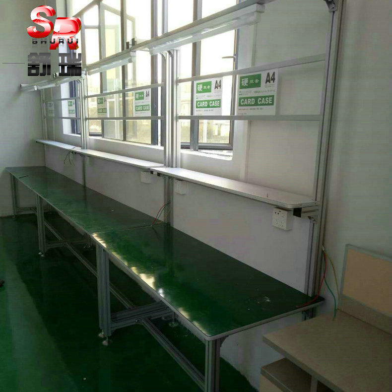 工作台定制车间防静电操作台不锈钢维修打包台双边PVC工作桌厂家