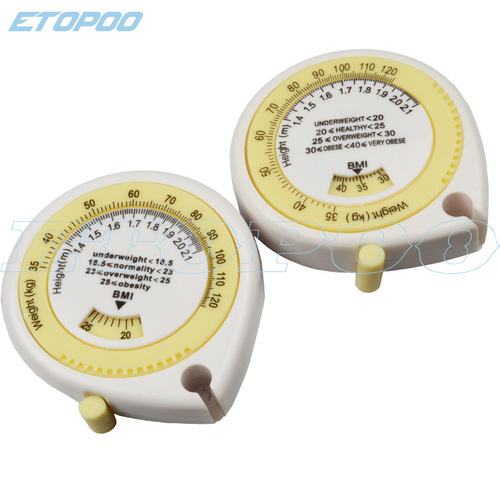 ETOPOO BMI Healthy Waist Measurement Drop Shape Automatic Telescopic Tape Measurement BMI Healthy Waist Measurement Measurement Measurement