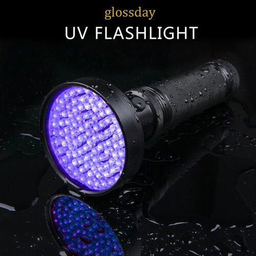 100LED UV purple light flashlight fluorescent agent detection lamp ultraviolet lamp disinfection tobacco and alcohol anti-counterfeiting scorpions