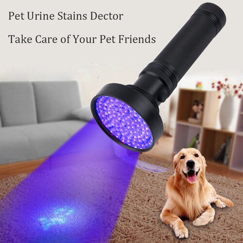 100LED UV purple light flashlight fluorescent agent detection lamp ultraviolet lamp disinfection tobacco and alcohol anti-counterfeiting scorpions