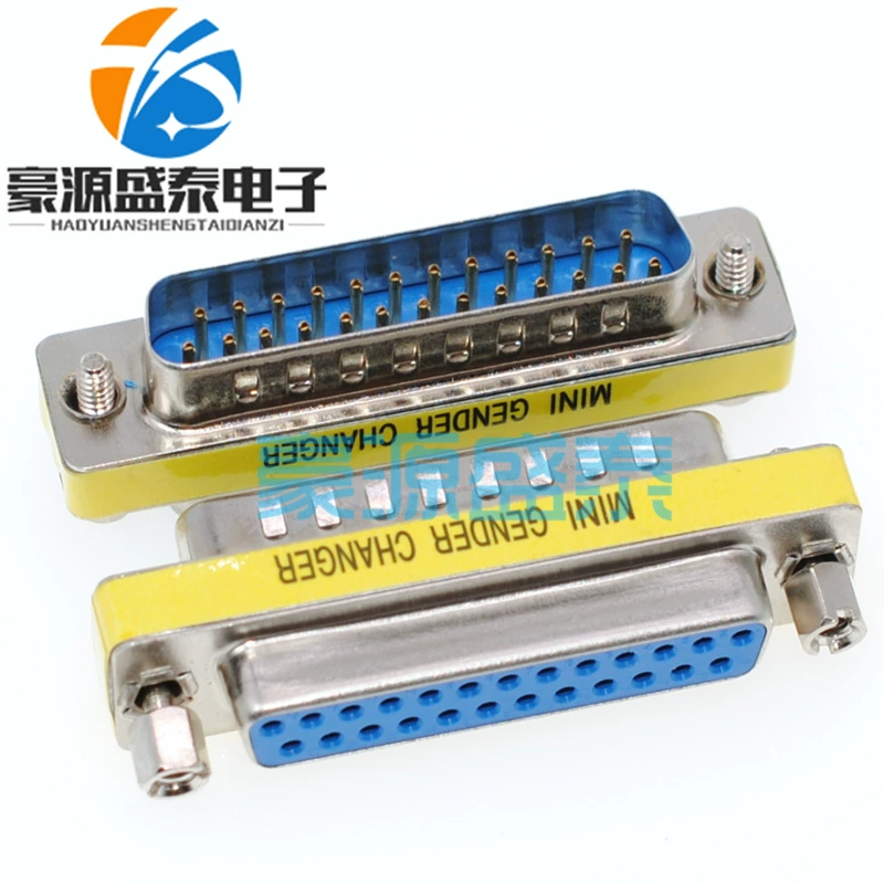 Переходник DB25 от мужчины к женщине, преобразование параллельного порта/стыковка, 25-контактный разъем для пары портов