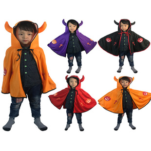 Halloween Products cosplay Costume Props Children's Performance Devil Horn Cape Cloak Wholesale