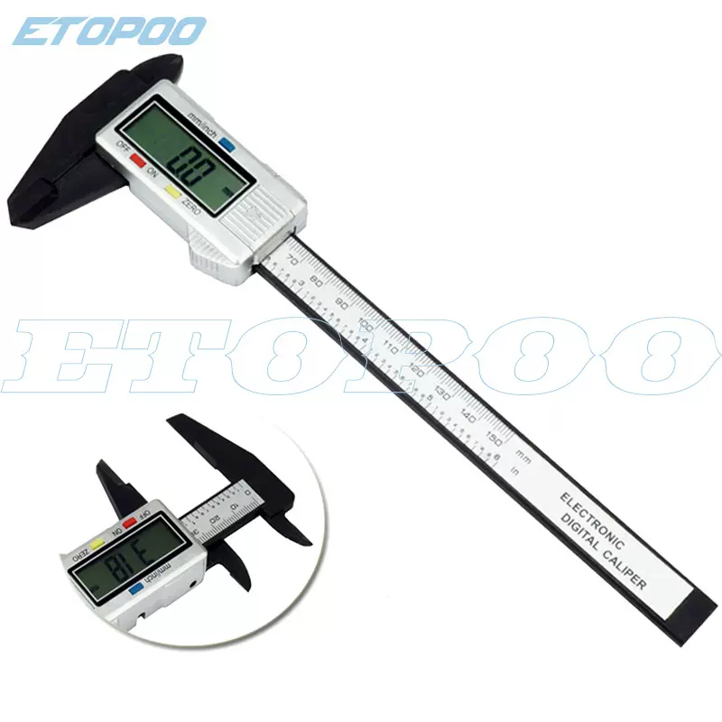 Etopoo荣誉 150MM 0.1MM  碳素 数显卡尺 游标卡尺