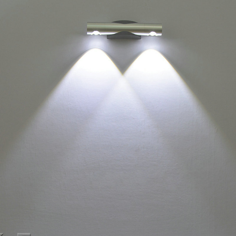 LED moderna lámpara de pared de doble dirección creativa aluminio 360 ° giratoria lámpara de cabecera lámpara de pasillo lámpara de pared de fondo Lámpara decorativa