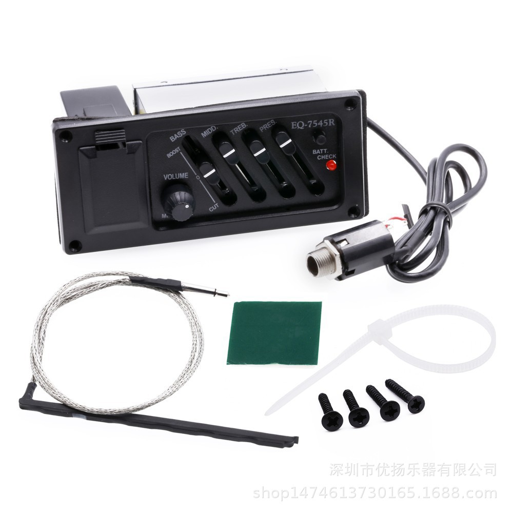 Guitarra folk clásica EQ pickup guitarra de madera caja eléctrica pickup equilibrada EQ 7545R pickup guitarra