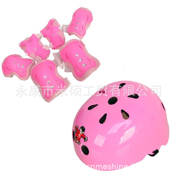 Cascos para niños seleccionados transfronterizos, equipo de protección de patinaje sobre ruedas, casco de seguridad, scooter, casco de ciclismo, conjunto de rodilleras