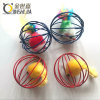 Colorful cage Mouse teasing cat toy simulation mice play noisy ball toys, iron wire cage, mouse toys