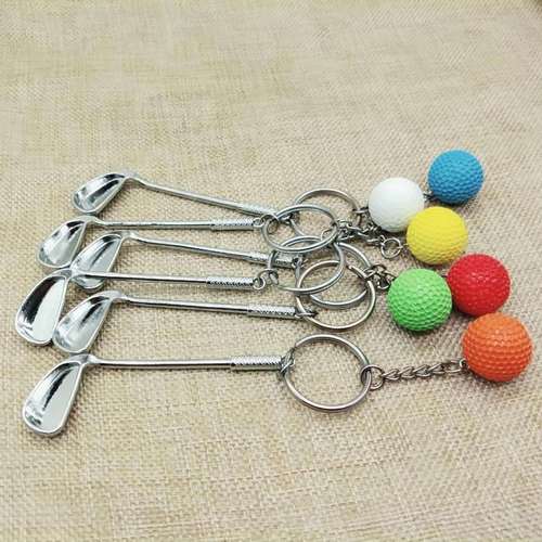 Creative golf keychain bag pendant golf sports activities supplies ball keychain wholesale