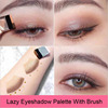 Two-color waterproof eye shadow, gradient, earth tones, no smudge, suitable for import