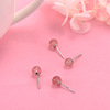 Crystal earings, fuchsia brand advanced earrings, silver 925 sample, simple and elegant design, high-quality style, bright catchy style