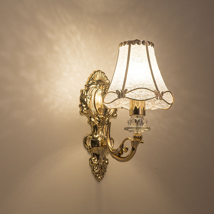 Wall lamp bedside lamp Golden single and double head TV background wall lamp bedroom room living room corridor corridor staircase lamp Wall lamp bedside lamp Golden single and double head TV background wall lamp bedroom room living room corridor corridor staircase lamp