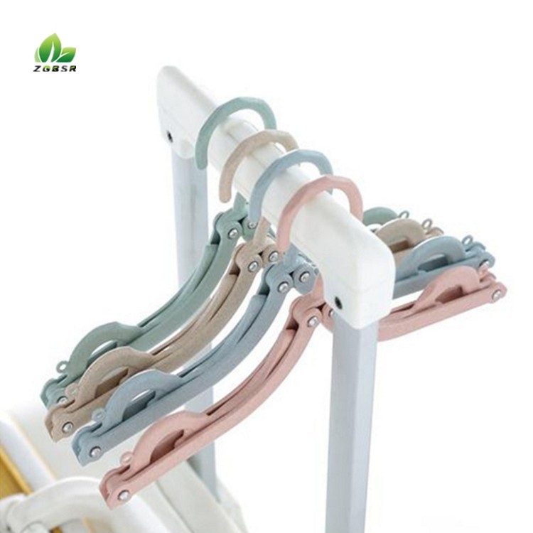 小麦秸秆旅行衣架便携折叠衣架 驴友户外晒衣架降解料