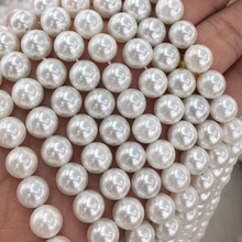 电镀天然贝壳珍珠圆珠 DIY手工串珠饰品配件 直孔彩色贝珠散珠