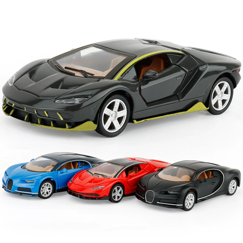 Заводская цена прямая поставка 1:36 модель спортивной машины Bugatti из сплава, имитация, декор для торта