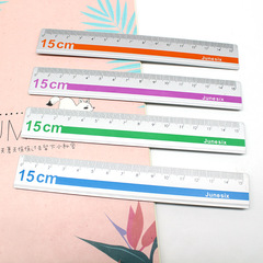junesix student painting tools aluminum ruler 15cm cute cartoon math measuring tool ruler 4 colors