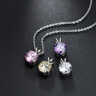 Platinum zirconium, universal pendant, Korean style, simple and elegant design, wholesale
