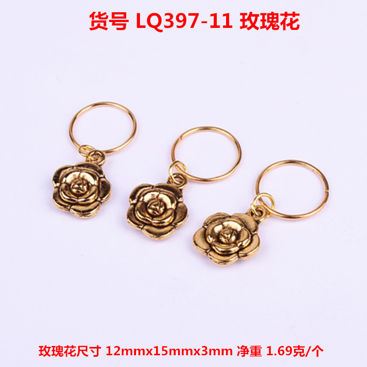 Accesorios de la joyería de la aleación hoja de la cáscara Campana de copo de nieve estrella de cinco puntas accesorios para el cabello tocado colgante de suministro transfronterizo