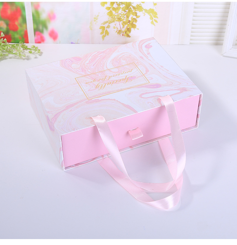 Caja de regalo con diseño degradado, pequeña y fresca, para el Día de San Valentín, caja de embalaje de cartón, venta al por mayor