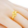 Retro matte ring heart shaped