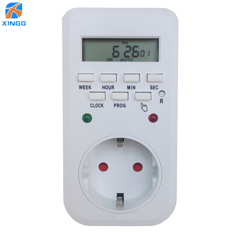 欧规定时插座16A循环定时电源开关德国电子计时器欧式定时器智能