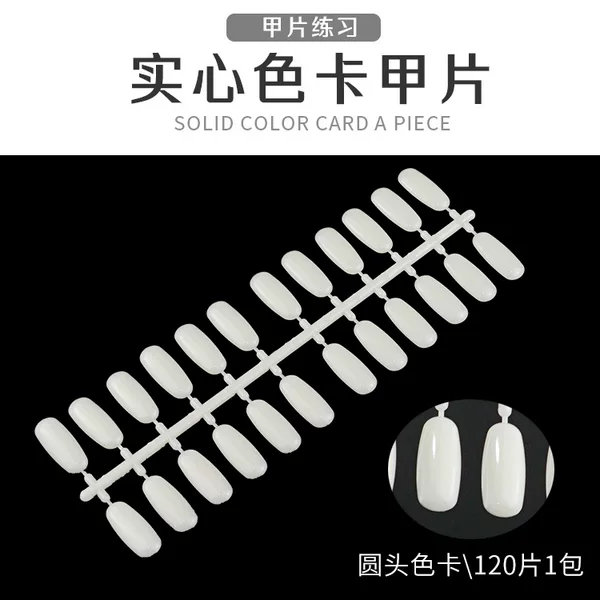 Manicure Round Head Flats Bottom Solid Nail Polish Practice Color Nail Polish Display Board Pattern Making Manicure Color Plate Manicure Nail Polish