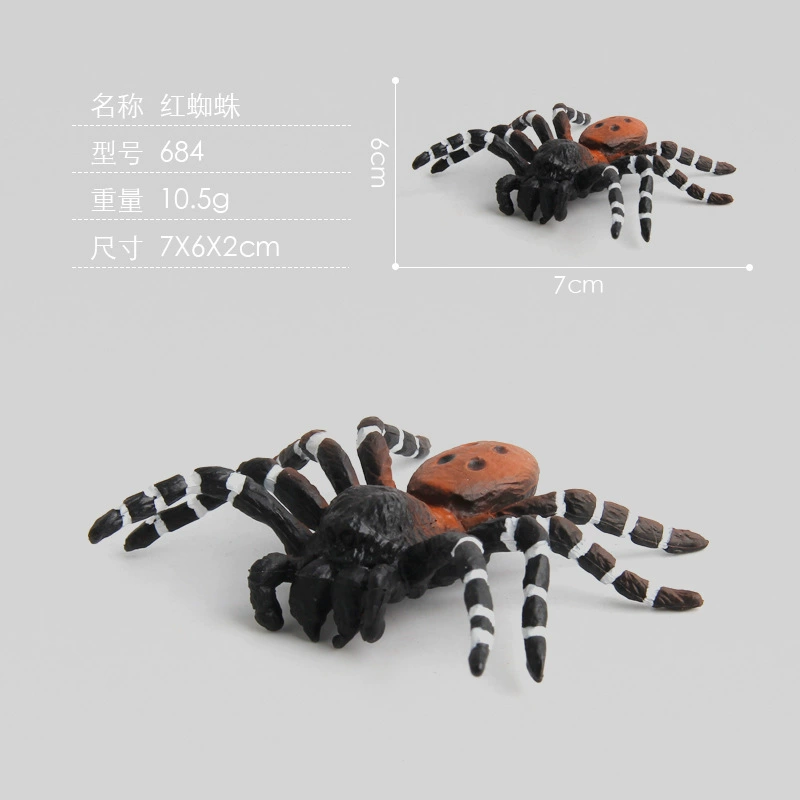 Cross -border hot selling simulation wild insect animal spider model gray -blue poison spider big spider spider tideline static ornaments