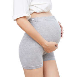 孕妇托腹高腰打底裤安全裤平角裤防磨大腿防走光四角保险裤可调节