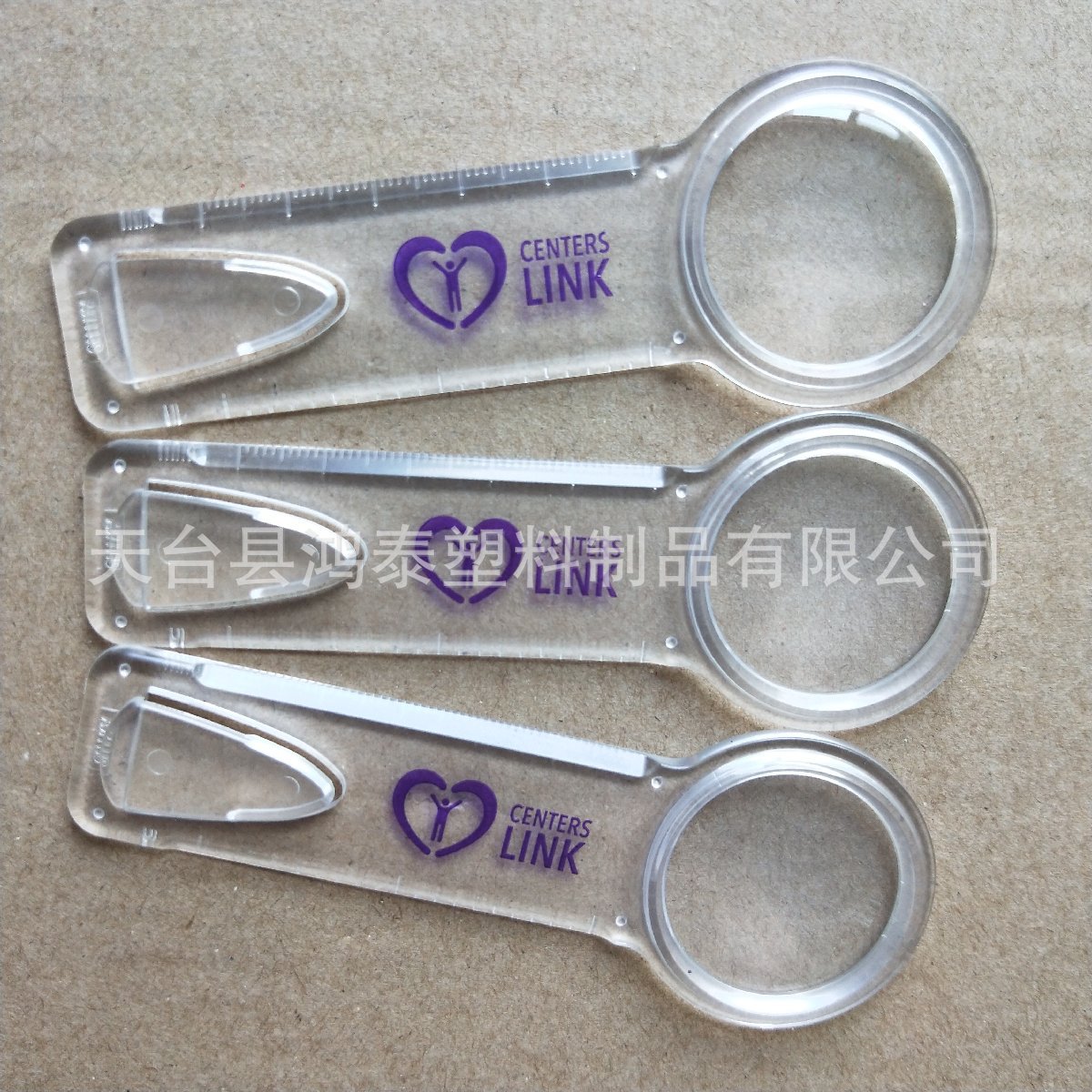 可印刷 定色 书签手持手柄带放大镜 夹子带书签放大镜