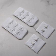 2.5cm 三排二扣 黑色尼龙背扣 文胸后背扣 内衣搭扣辅料