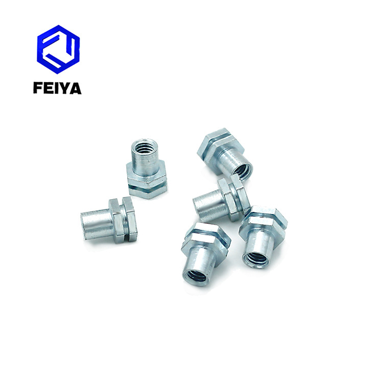 昆山花桥机械厂车削 1214/1215  镀蓝白锌 六角螺母不锈钢螺帽