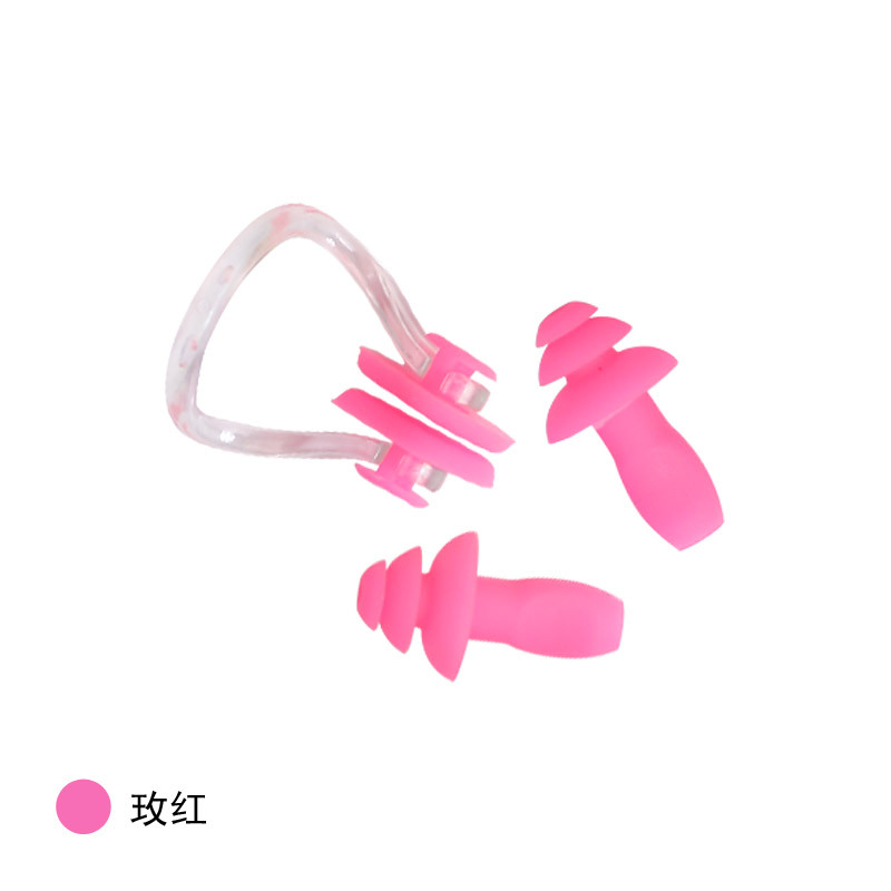 Clip de nariz tapones para los oídos traje adulto niños natación profesional silicona tapón nasal antideslizante natación Equipo Impermeable tapones para los oídos
