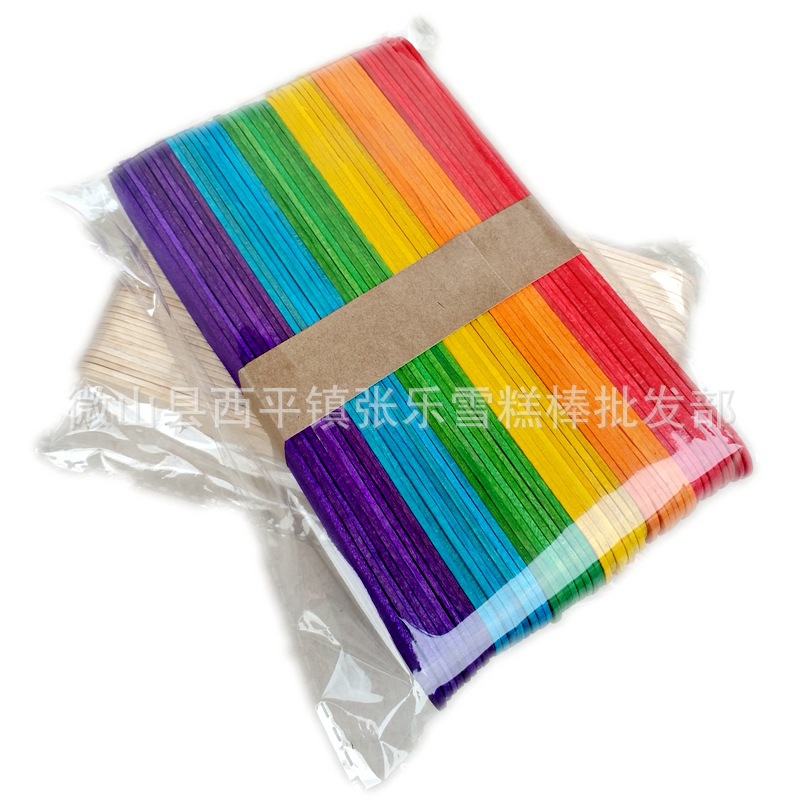 Palitos para helados, palitos de colores para helados, palitos de madera natural, materiales para manualidades DIY para jardín de infantes image 9