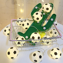新款创意足球led灯串 酒吧ktv世界杯主题足球装饰灯 电池盒造型灯