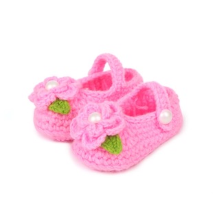 Pearl one flower new children's shoes men and women baby handmade wool shoes men and women children's shoes wholesale XD-202