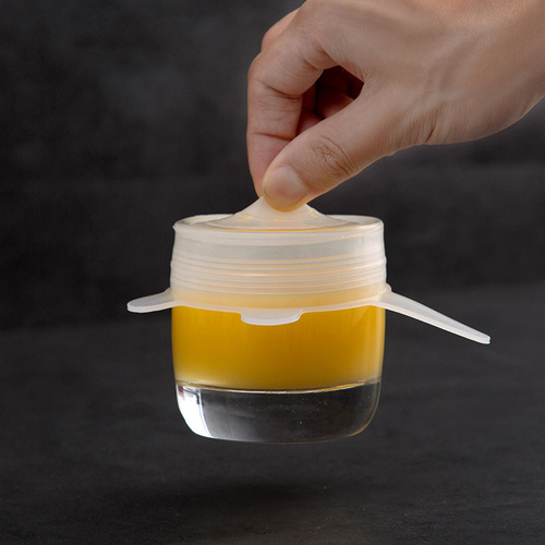 Silicone six-piece set of fresh-keeping lids, refrigerator bowl lids, transparent round lids, refrigerator bowl lids, microwave oven lids, plastic wrap