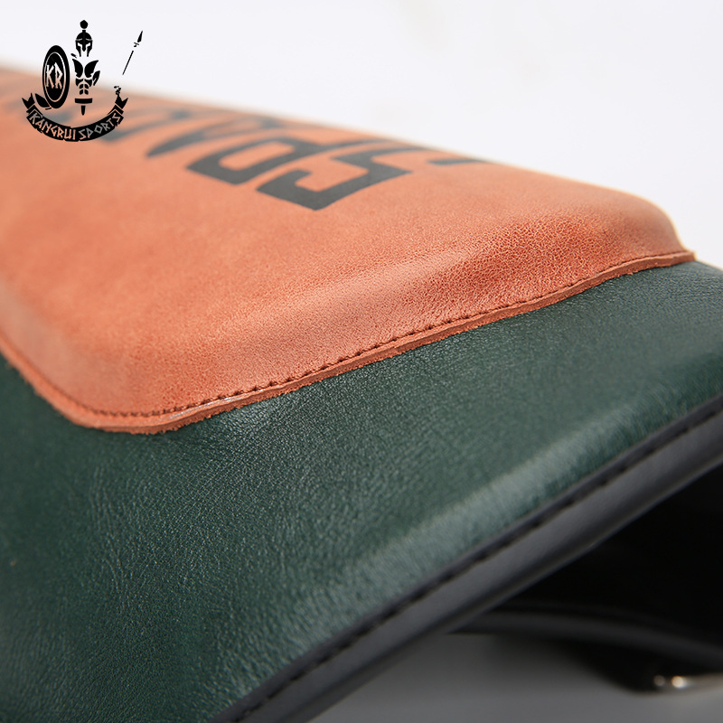 Camry Spada protector de pierna de boxeo protector de la pantorrilla hecho a mano de piel de vaca impresión y teñido retro empeño protector de pierna