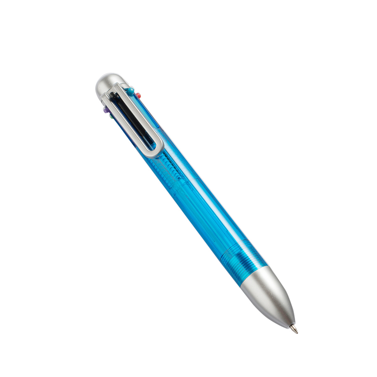 Color Shell prensa multicolor bolígrafo personalizado pluma de seis colores de dibujos animados color a juego se puede utilizar como LOGO fábrica al por mayor