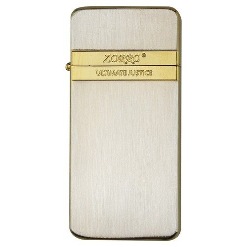 zorro brass kerosene windproof lighter personalized creative ultra-thin lighter classic kerosene machine deep carving