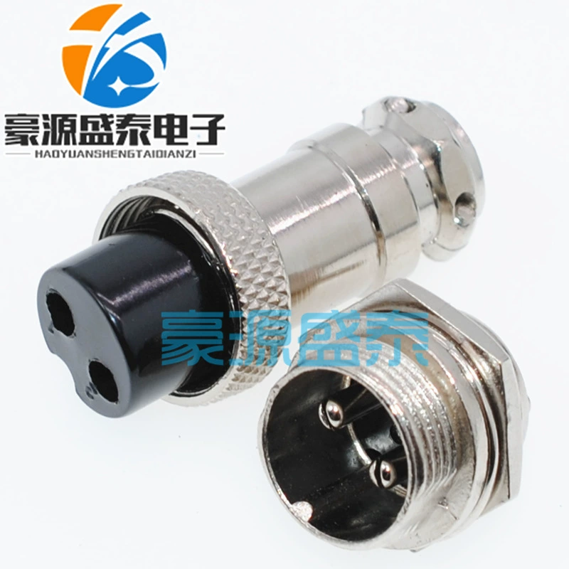 ГС16 штепсельная вилка авиации диаметра 16 мм терминала проводки ядра гнезда 2 авиации + Кабельный соединитель штыря гнезда 2