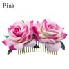 Cross -border hot -selling simulated velvet rose hair combing head jewelry Amazon Speed sales two roses and combed hair