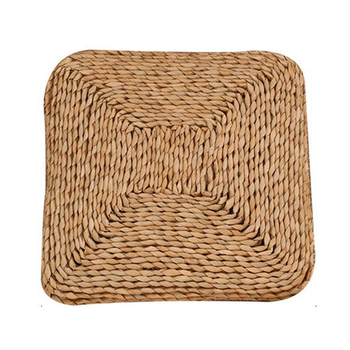 Woven Straw Futon, Square Thickened Cushion, Chair Mat, Tatami Floor Mat for Bay Windows, Traditional Chinese Culture Meditation & Prayer Pad, Zen Meditation & Seated Practice Mat