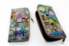 Cartoon long polyurethane wallet with zipper, hand loop bag, small clutch bag