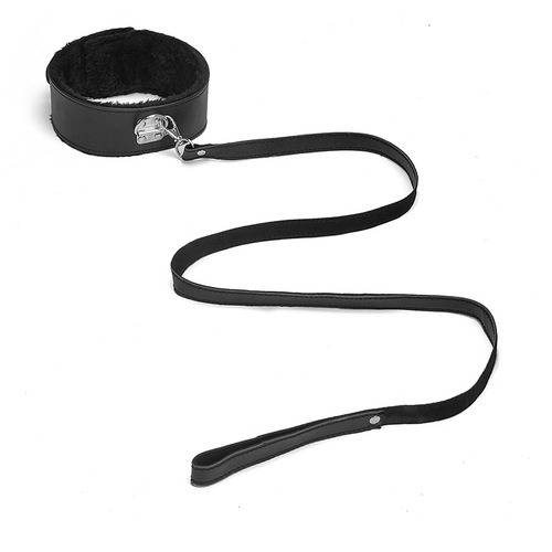Factory-direct plush collar neck wraps with leash—couple's erotic accessories, submissive play gear for men and women, alternative toys.