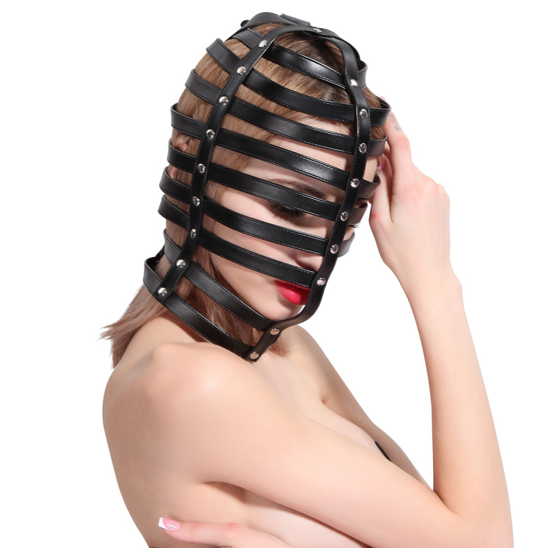 Máscara Erótica Estilo Esgrima de Cuero PU para Cosplay y Juegos de Pareja image 3