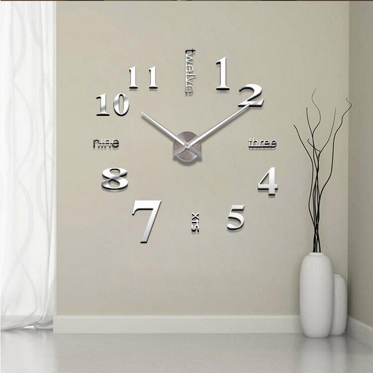 Los fabricantes suministran acrílico 3D pegatinas decorativas de pared DIY reloj dormitorio sala de estar espejo Reloj de pared mudo reloj de moda