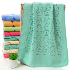 Microfiber cartoon printed face wash absorbent towel beauty salon barber shop special dry hair towel wholesale factory
